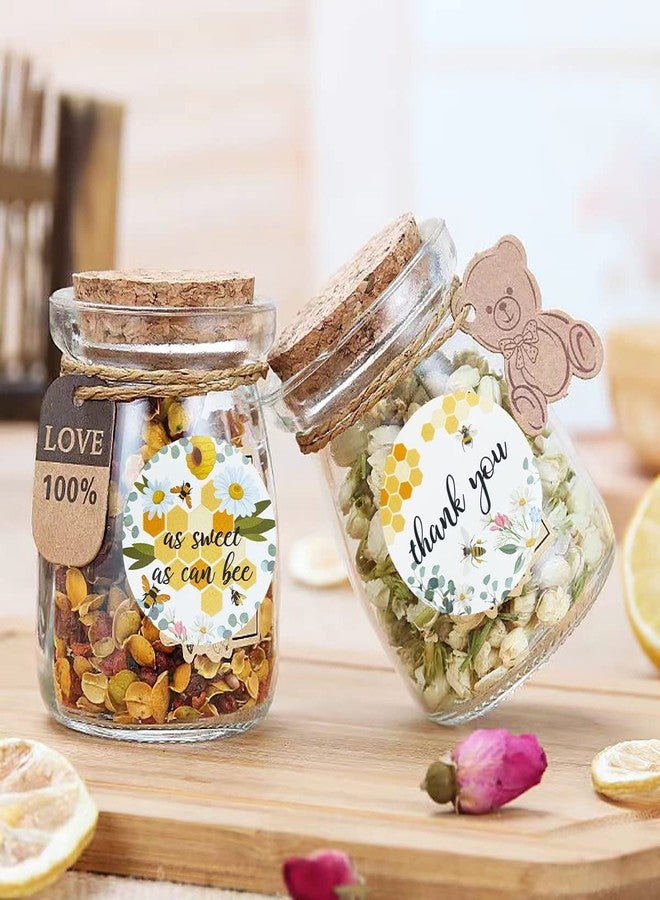 Suartus Bee Thank You Stickers, 500 Pieces Bumble Bee Stickers Birthday Party Stickers Baby Shower Favors for Jars Bottle Round Bee Honey Sticker Baby Bee Theme Party Thanks Labels Decorations - Image 2
